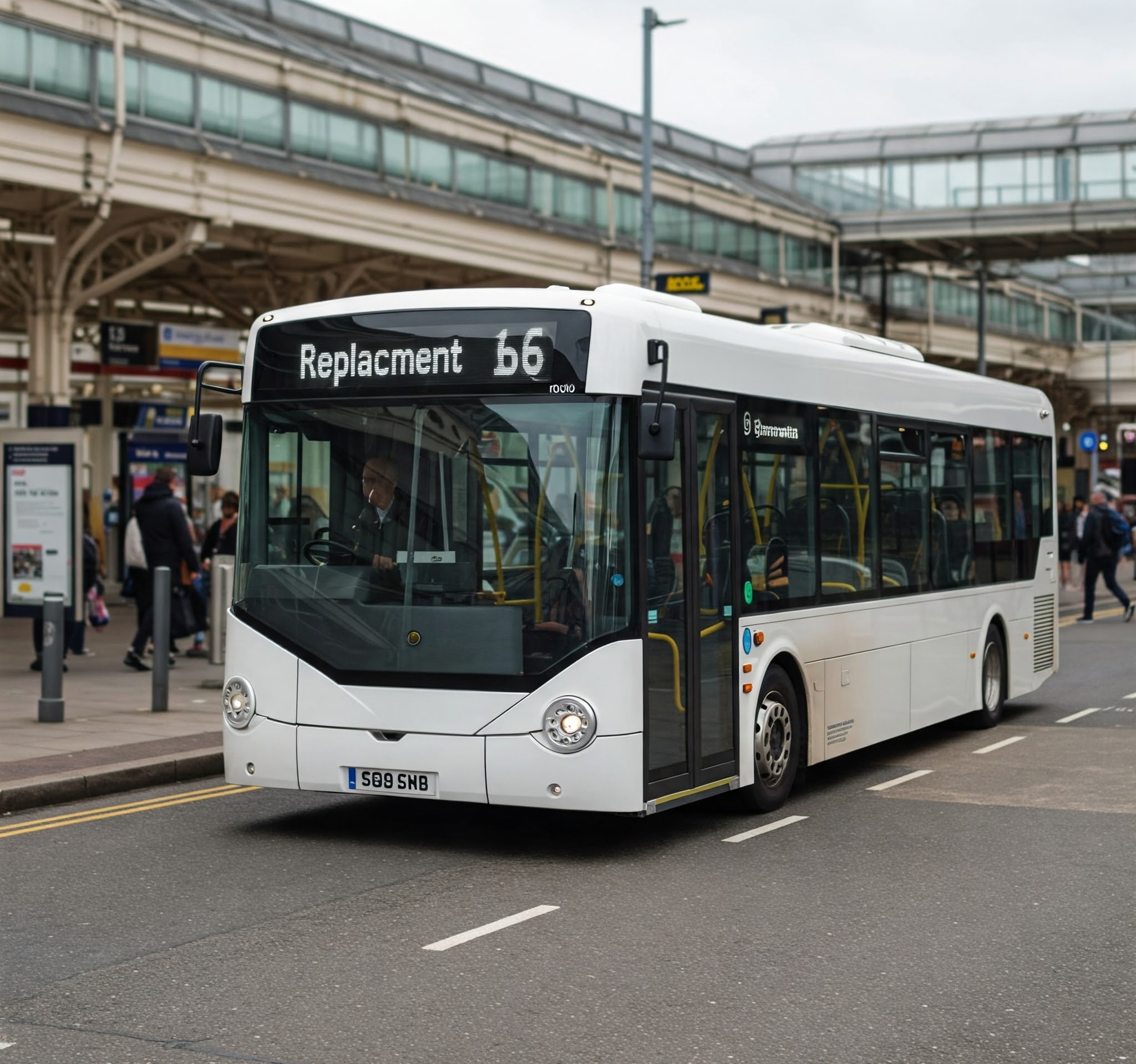 Accessible Bus collecting rail passengers